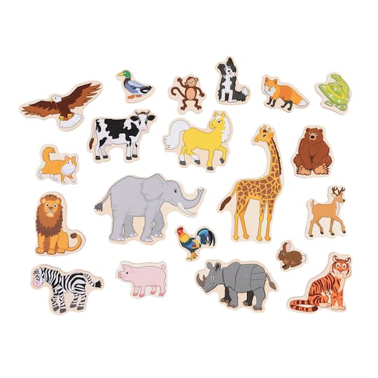 Spark & Wow Wooden Animals Magnet Set